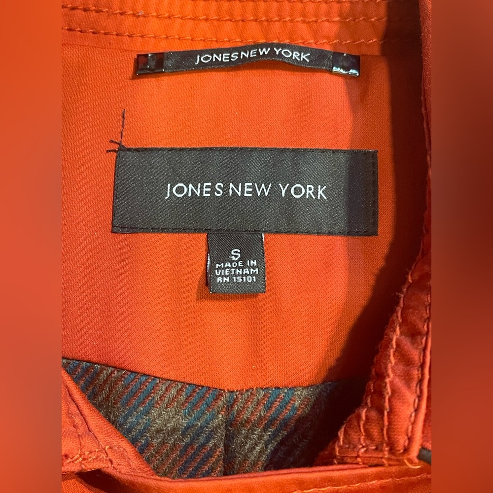Jones New York burnt orange Trench Coat *Excellent Cond* Sz. S - Picture 3 of 10